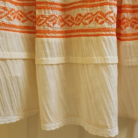 Free People Ivory Strapless Smocked Gauze Maxi Dress Size Small Petite - Picture 9 of 9